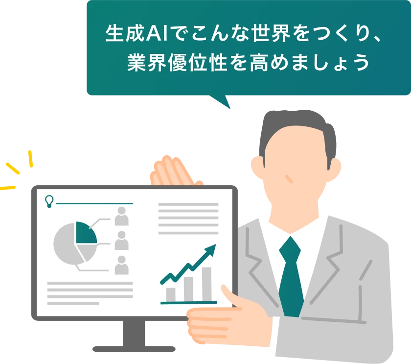 図:生成AIの活用により業界優位性を高めることを提案する